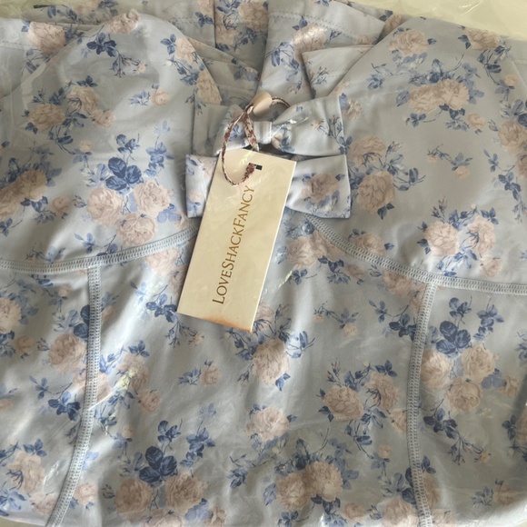 LoveShackFancy Whisper Blue Hubert Floral Active Dress - Picture 12 of 13